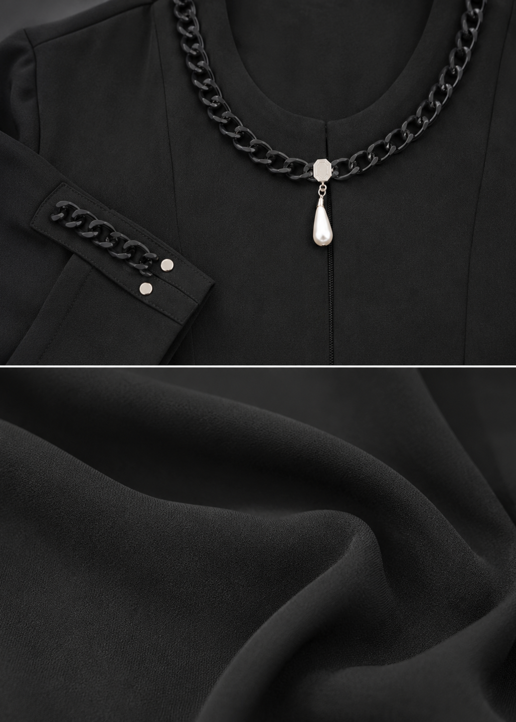DANEEN ZIPPER ABAYA | BLACK