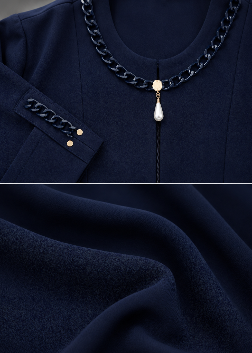 DANEEN ZIPPER ABAYA | BLUE