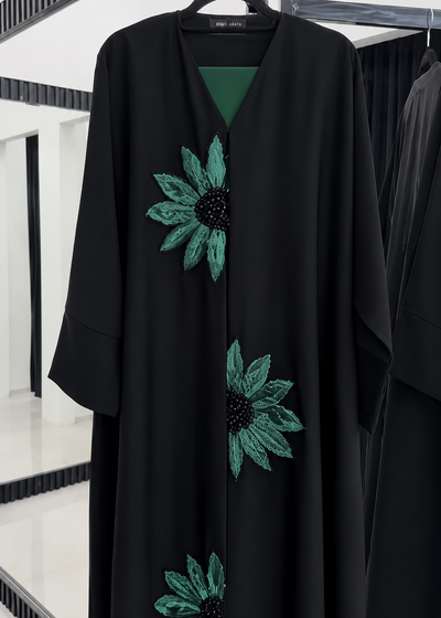 RAIBAH HANDWORK ABAYA | GREEN