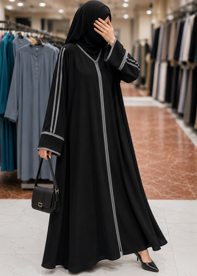 HADIYA FRONT OPEN KIMONO ABAYA