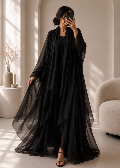EZZAH DS ABAYA | BLACK