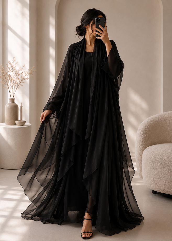 EZZAH DS ABAYA | BLACK