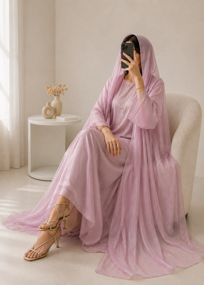 EZZAH DS ABAYA | LITE PINK
