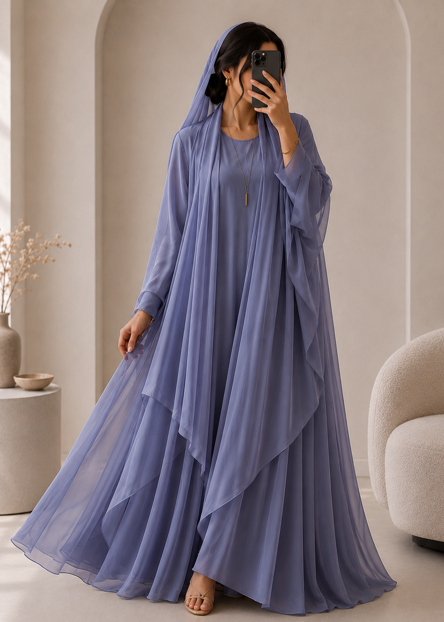 EZZAH DS ABAYA | GRAY