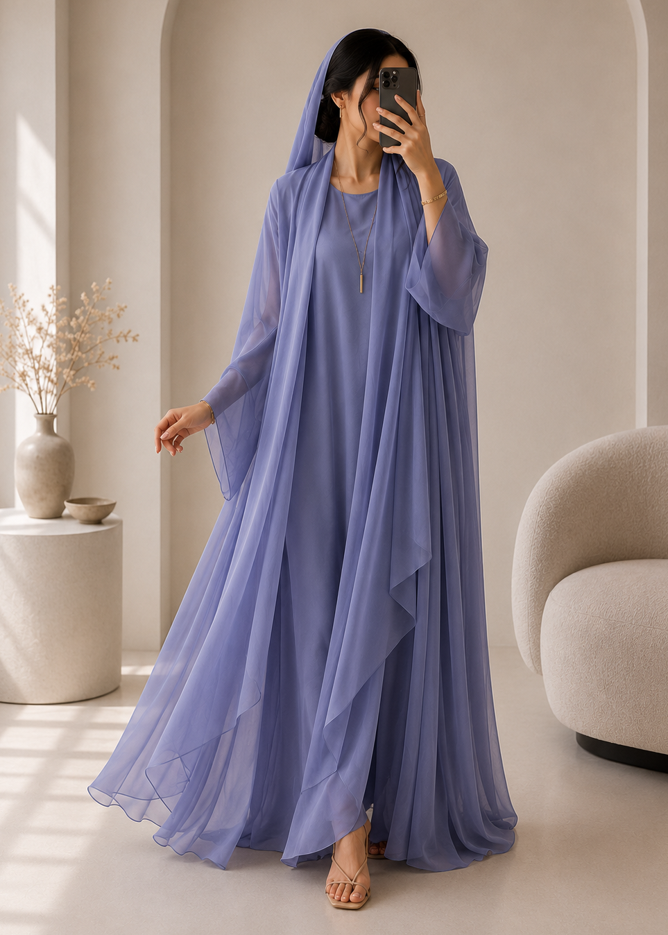 EZZAH DS ABAYA | GRAY