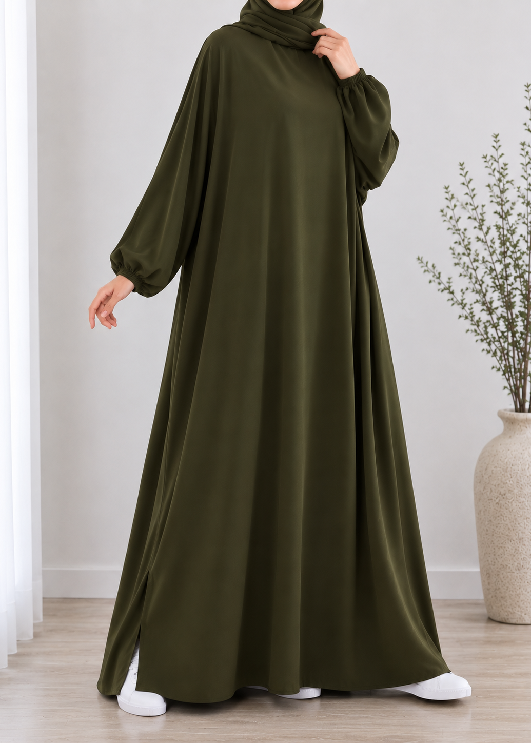 MEHREEN KAFTAN ABAYA | OLIVE