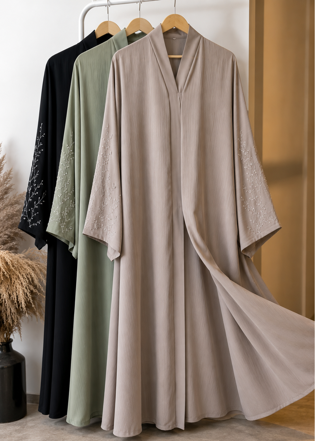 NOOH FRONT OPEN ABAYA | NUDE