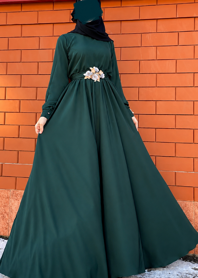 ALAYA CLASSIC BROACH ABAYA | TEAL