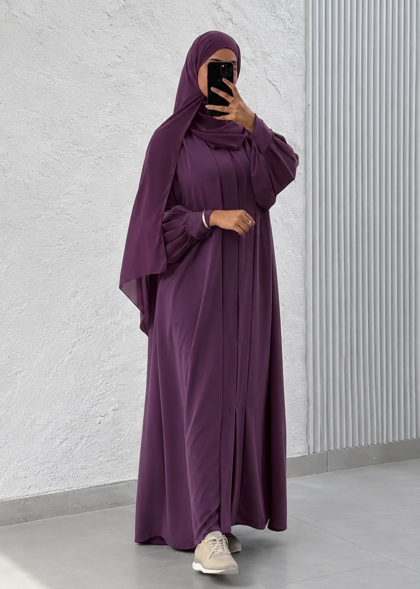 NOOR AL NIDA CUFF SLEEVE ABAYA | LAVENDER