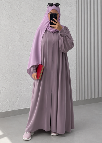 NOOR AL NIDA CUFF SLEEVE ABAYA | AMB-PINK