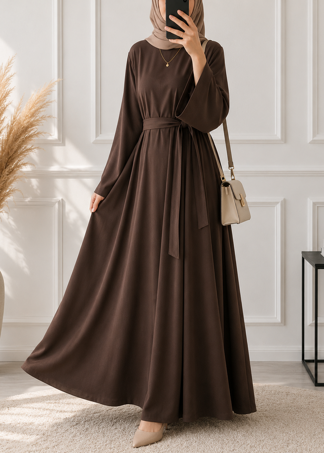 10-IN DAILYWEAR ABAYA | BROWN