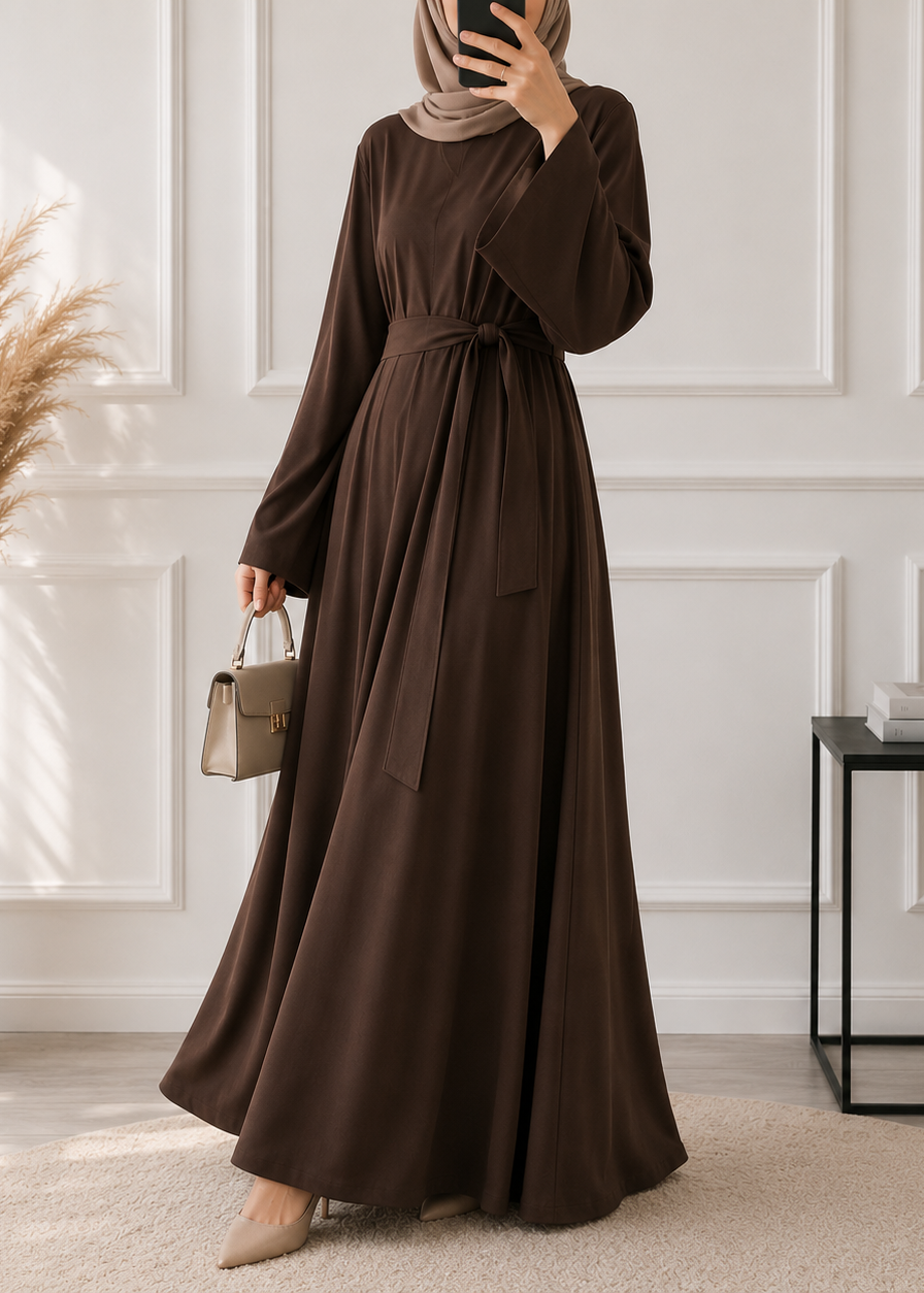 10-IN DAILYWEAR ABAYA | BROWN