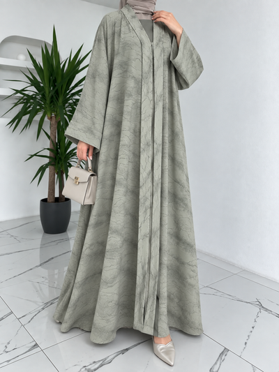 JANNAT IMPORTED KIMONO ABAYA | PISTA GREEN