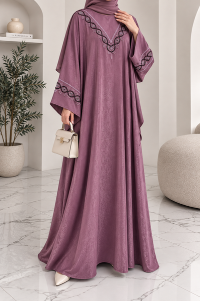 GULAFSHA HANDWORK ABAYA | PINK