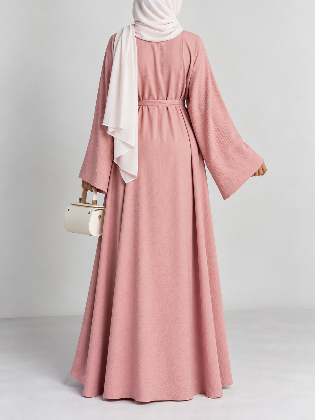 DUBAI CRUSH DOUBLE SHRUG ABAYA | FLAMINGO