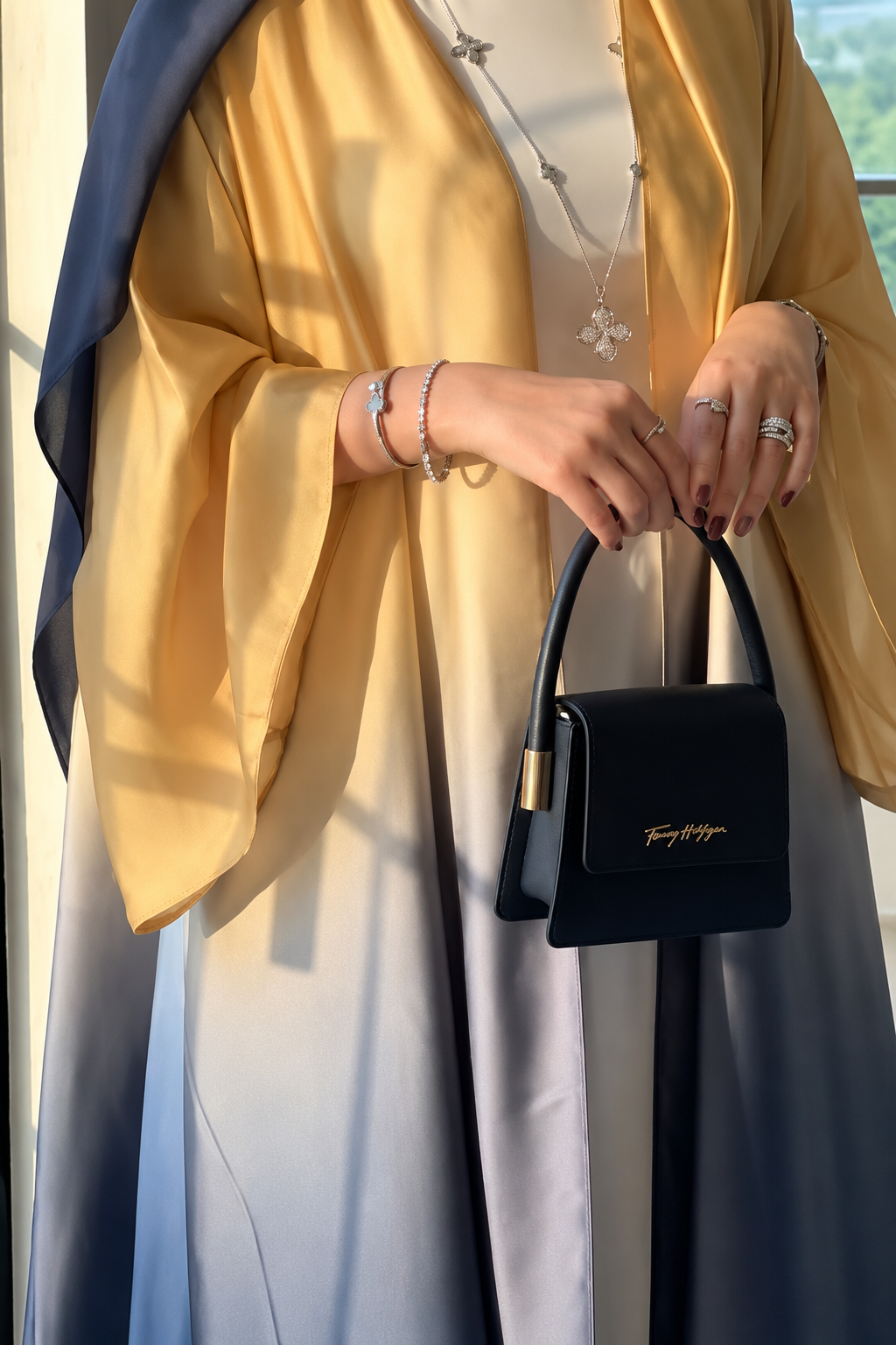 ASNIYA DOUBLE SHRUG KAFTAN ABAYA | BXN