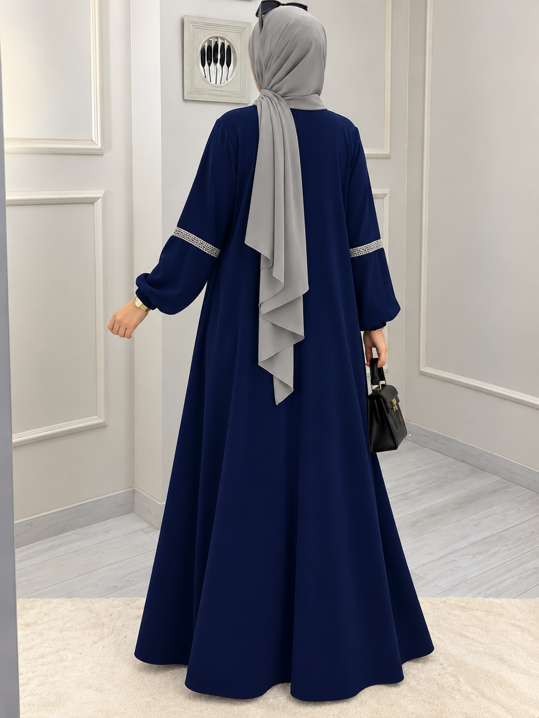 6001 - AASH BASIC ABAYA | ROYAL BLUE