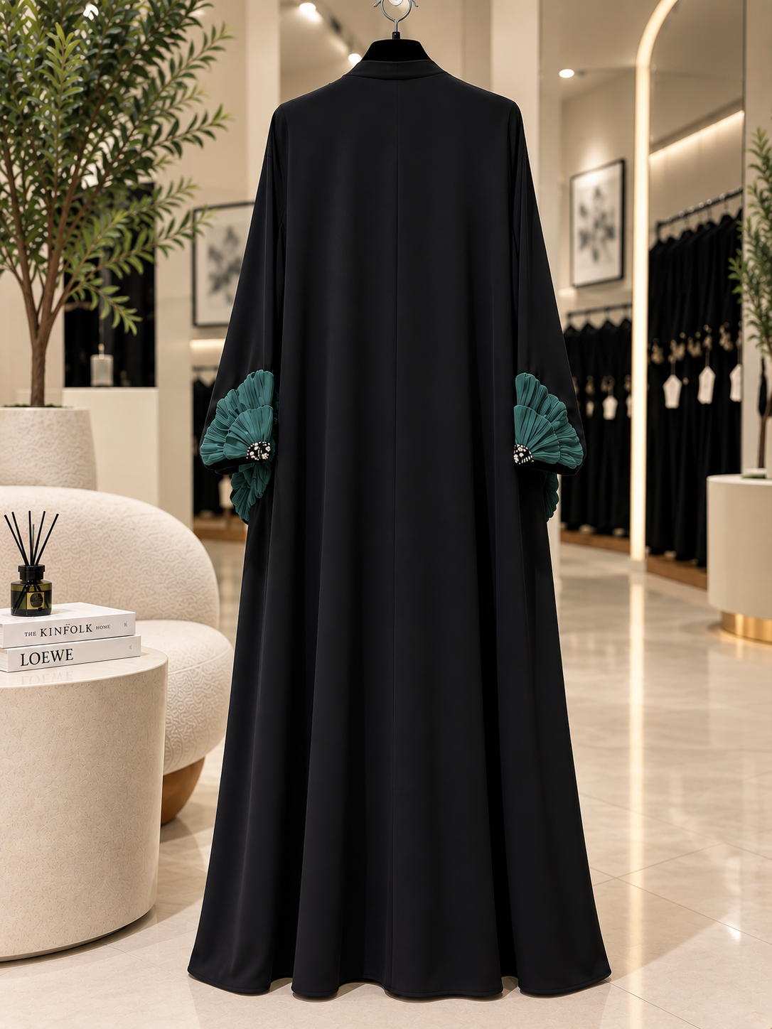 RUKAIYYA LUXE ABAYA | GREEN