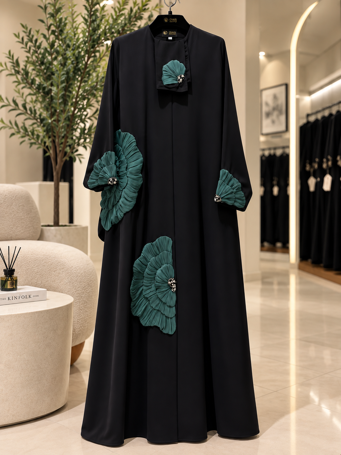 RUKAIYYA LUXE ABAYA | GREEN