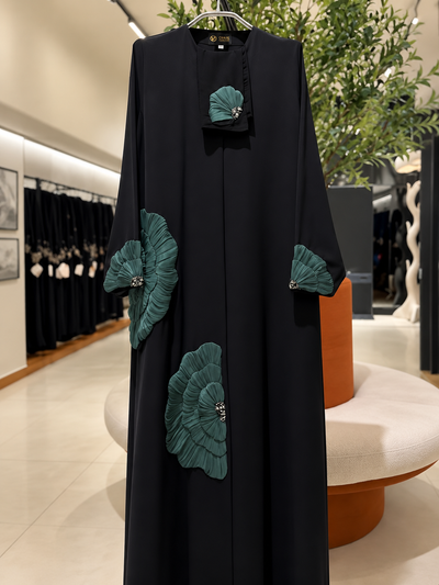 RUKAIYYA LUXE ABAYA | GREEN