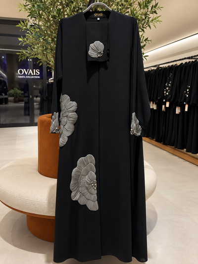 RUKAIYYA LUXE ABAYA | GRAY