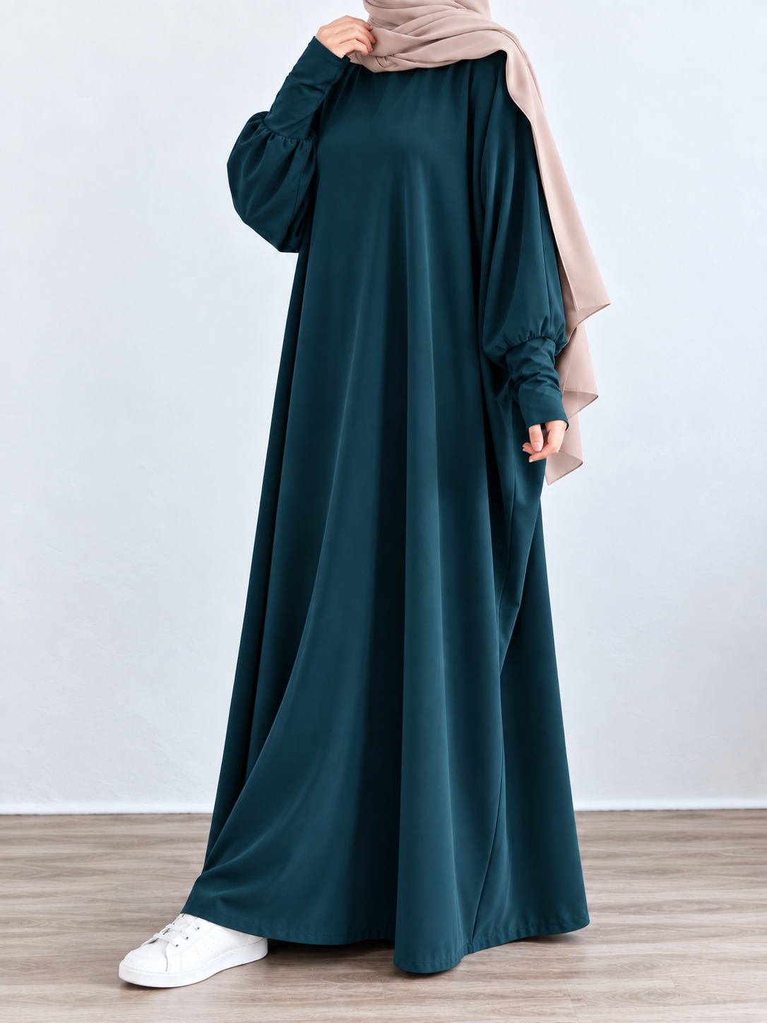 1071 FITTING SLEEVE ABAYA | TEAL