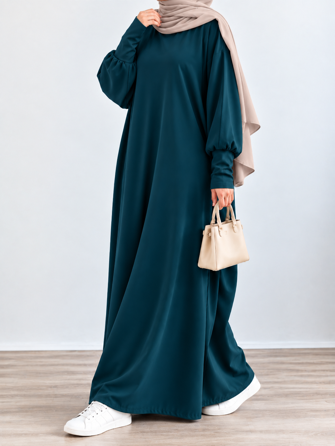 1071 FITTING SLEEVE ABAYA | TEAL