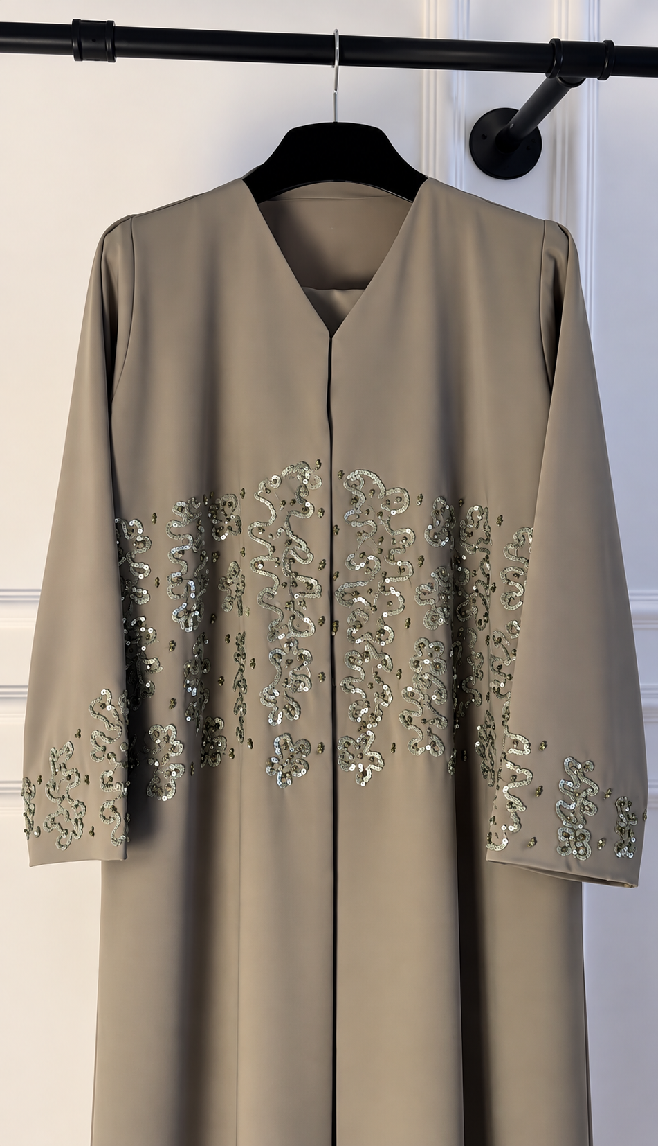 ZUBIYAH FRONT OPEN ABAYA | COLLER BROWN