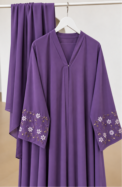 AL-KOUSAR HANDWORK ABAYA |  LAVENDER
