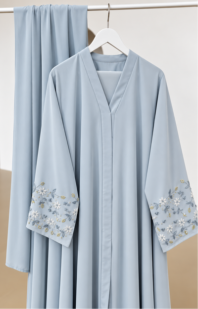 AL-KOUSAR HANDWORK ABAYA |  SAND GREY