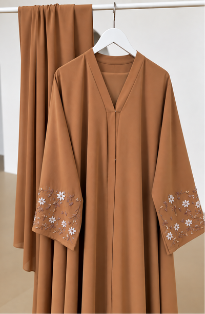 AL-KOUSAR HANDWORK ABAYA | COPPER