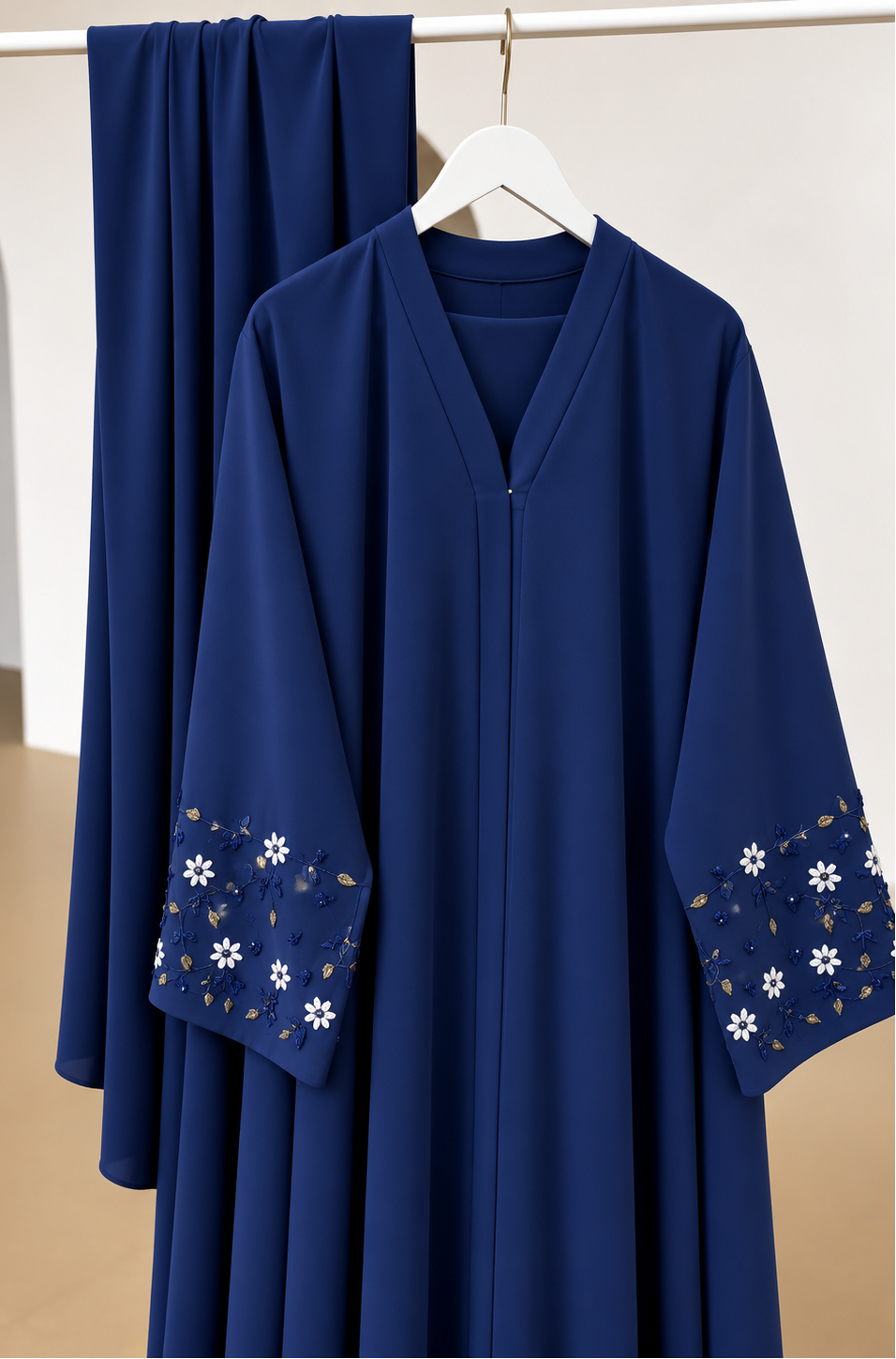 AL-KOUSAR HANDWORK ABAYA | NAVY BLUE