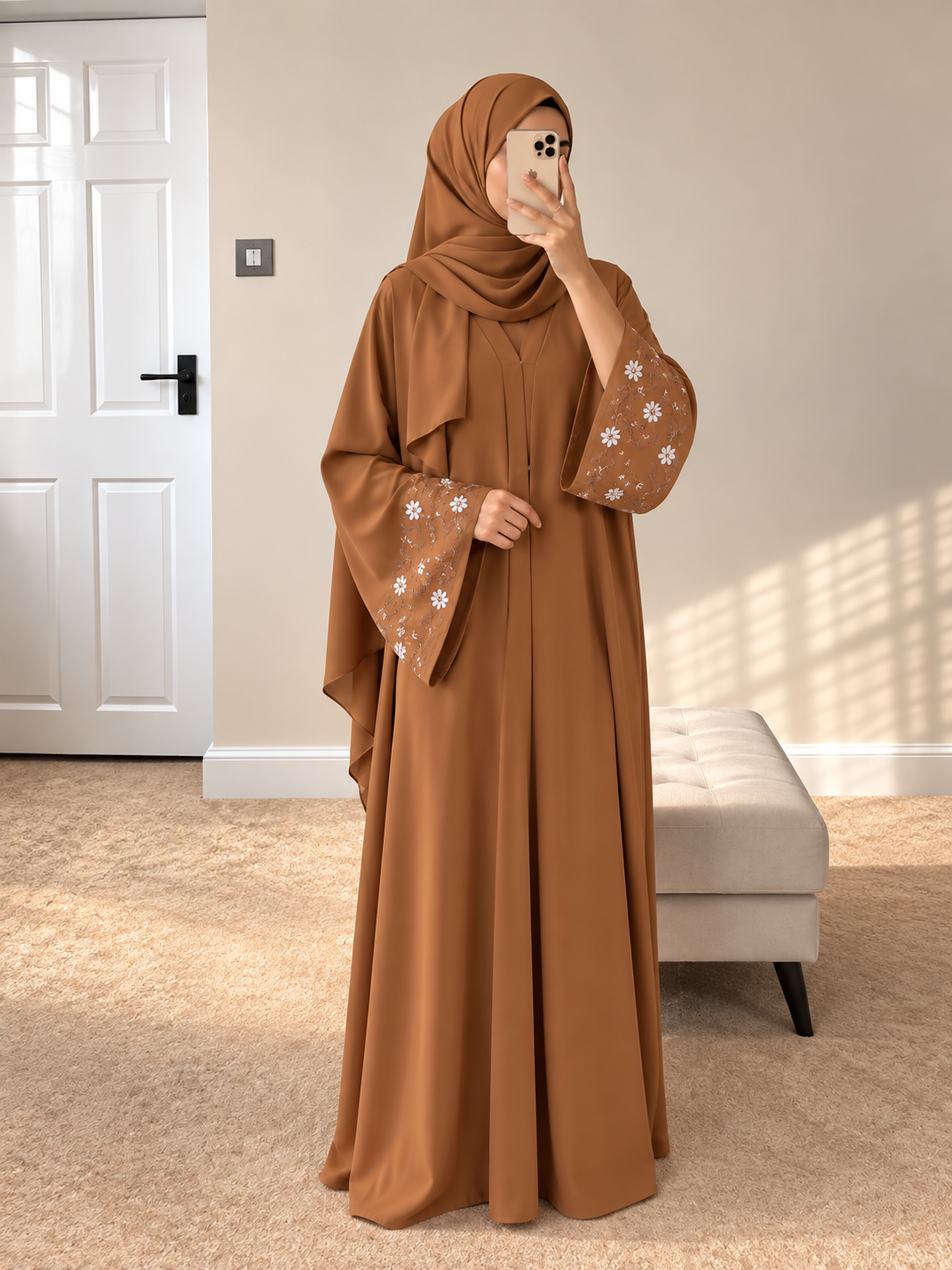 AL-KOUSAR HANDWORK ABAYA | COPPER