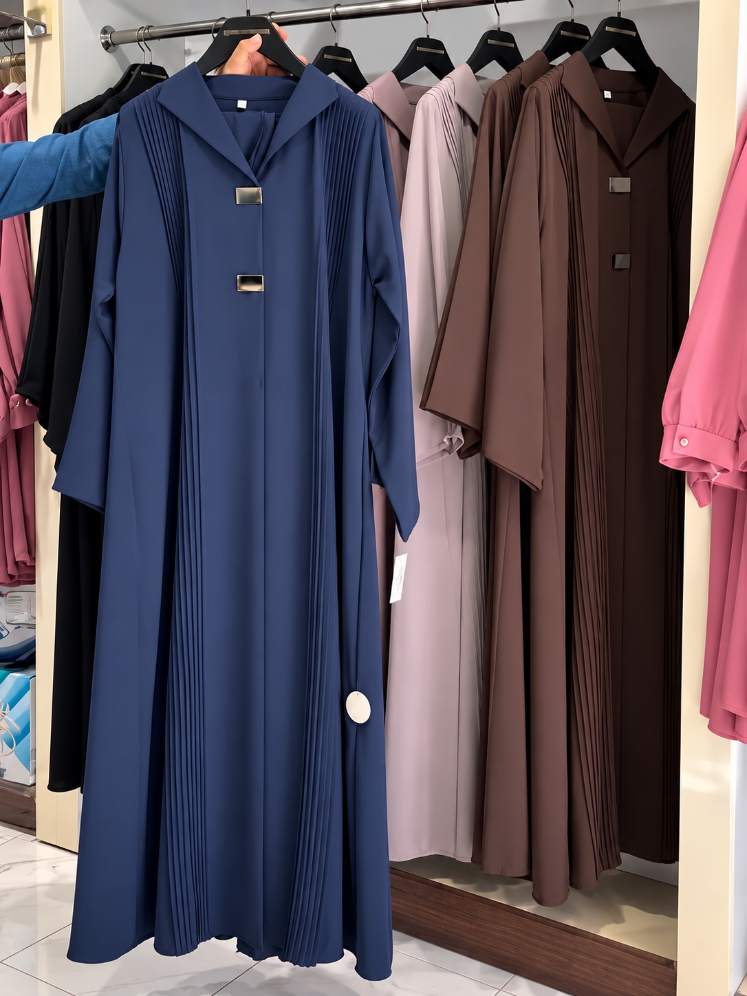 AYZAL FRONT OPEN ABAYA | BLUE