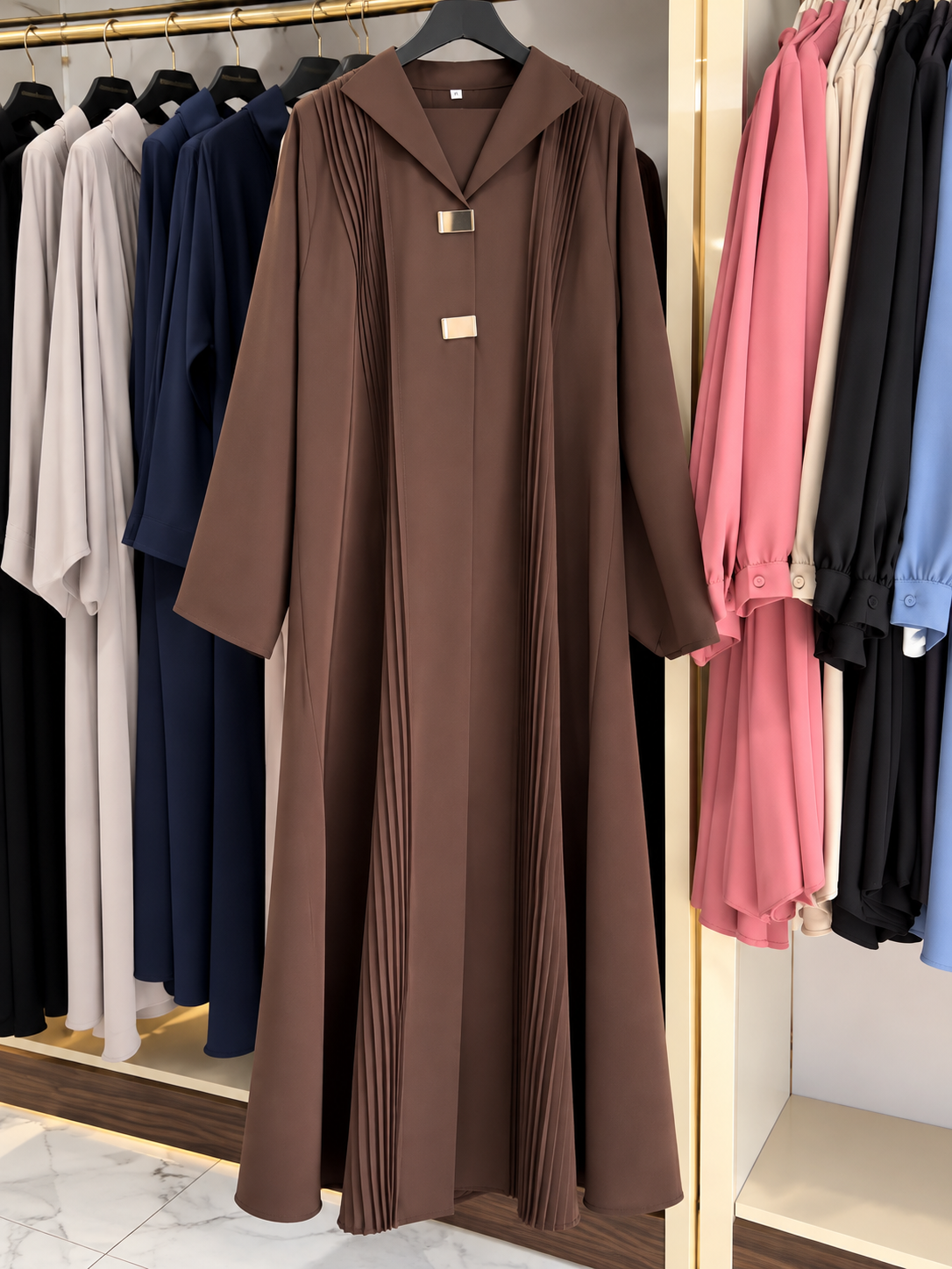 AYZAL FRONT OPEN ABAYA | COFFEE
