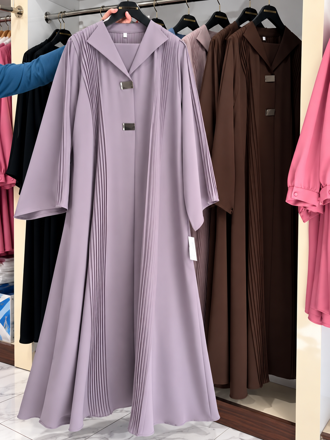 AYZAL FRONT OPEN ABAYA | LIL LAVENDER