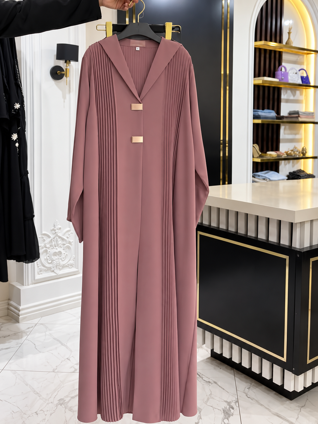 AYZAL FRONT OPEN ABAYA | SPL BROWN
