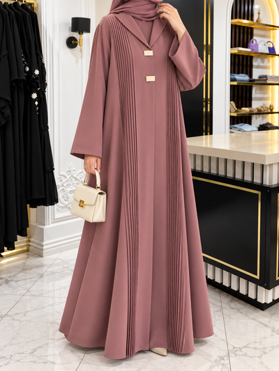 AYZAL FRONT OPEN ABAYA | SPL BROWN