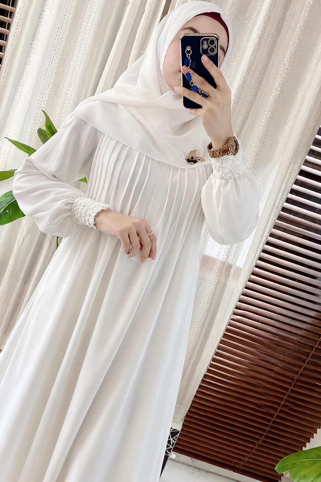 ZOYA PINTEX ABAYA | WHITE