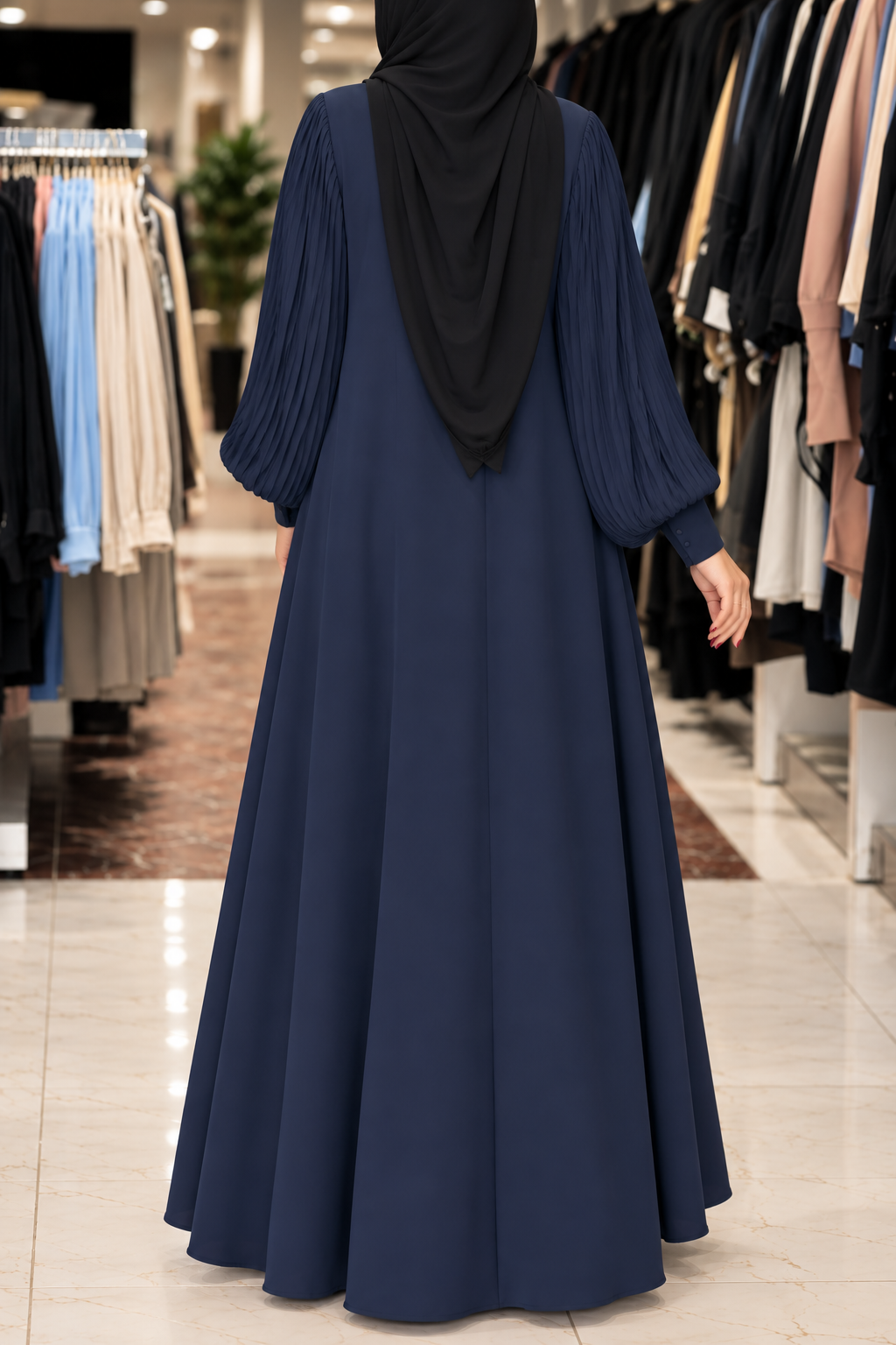 IRAM ZIPPER ABAYA | BLUE