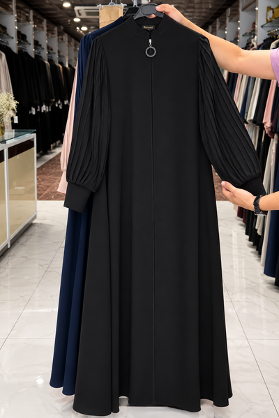 IRAM ZIPPER ABAYA | BLACK