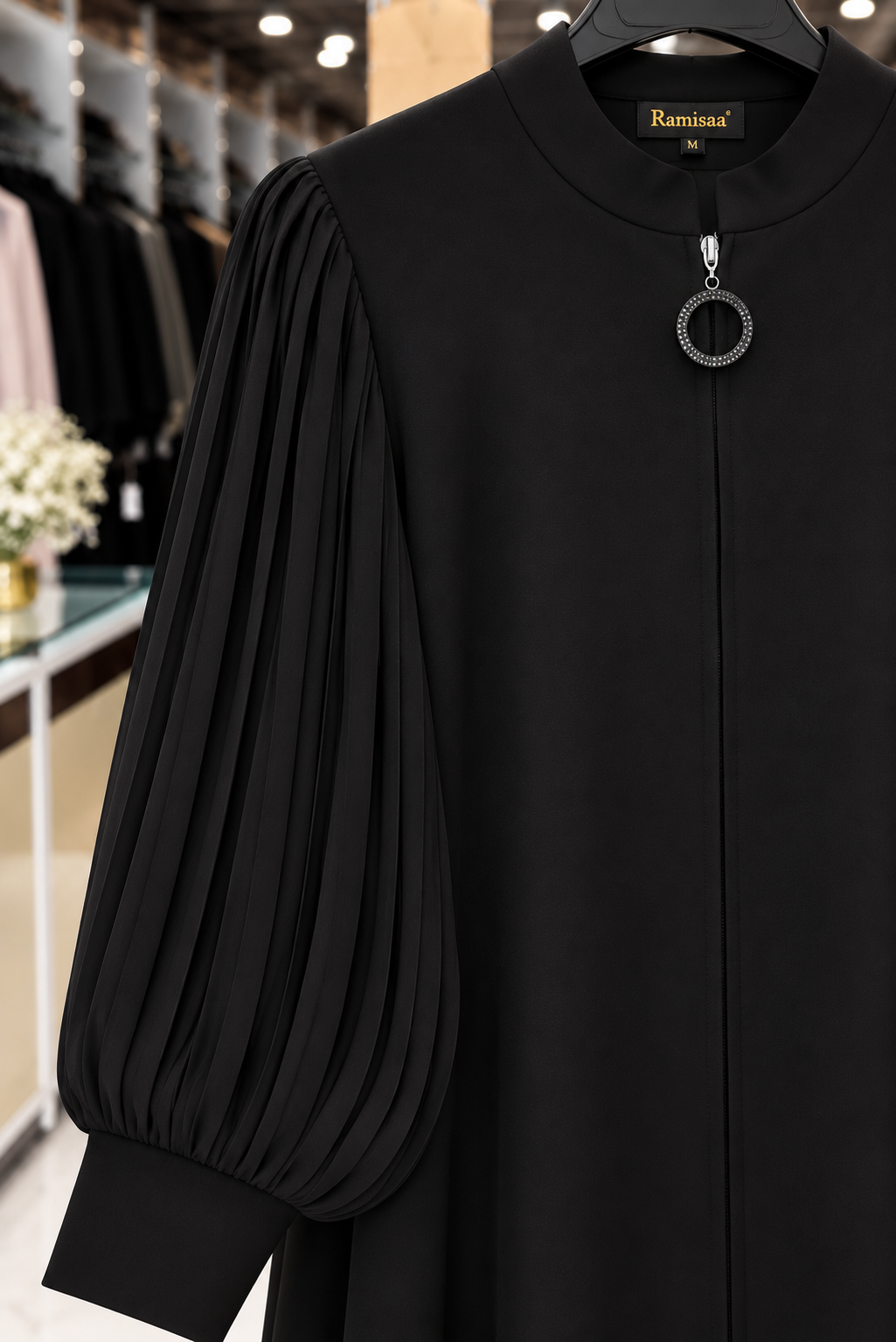 IRAM ZIPPER ABAYA | BLACK