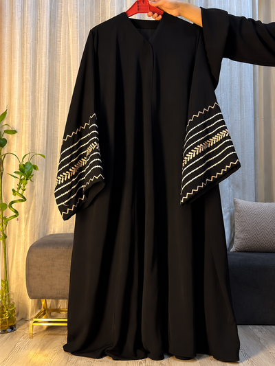 ANUSHAY FULLY CLOSED ABAYA | BLACK