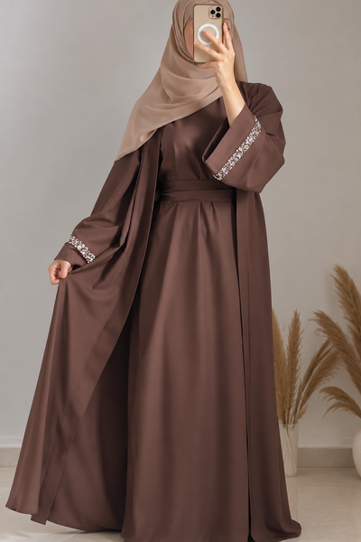 ADAH DOUBLE SHRUG ABAYA |  NEW-COPPER