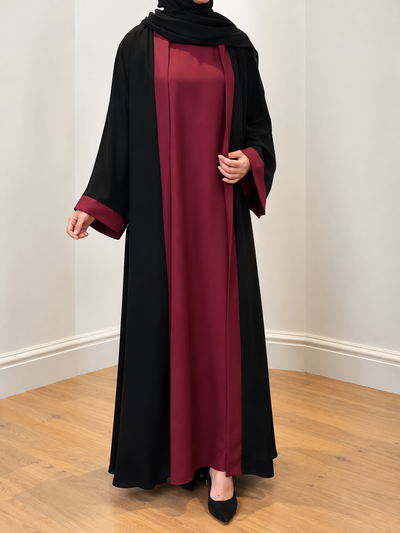 SHRUGS ABAYA - MAROON