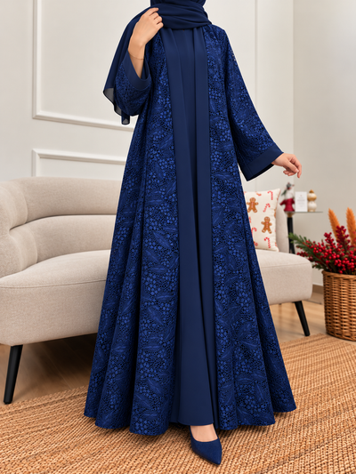 AEMAL DS NET ABAYA | BLUE