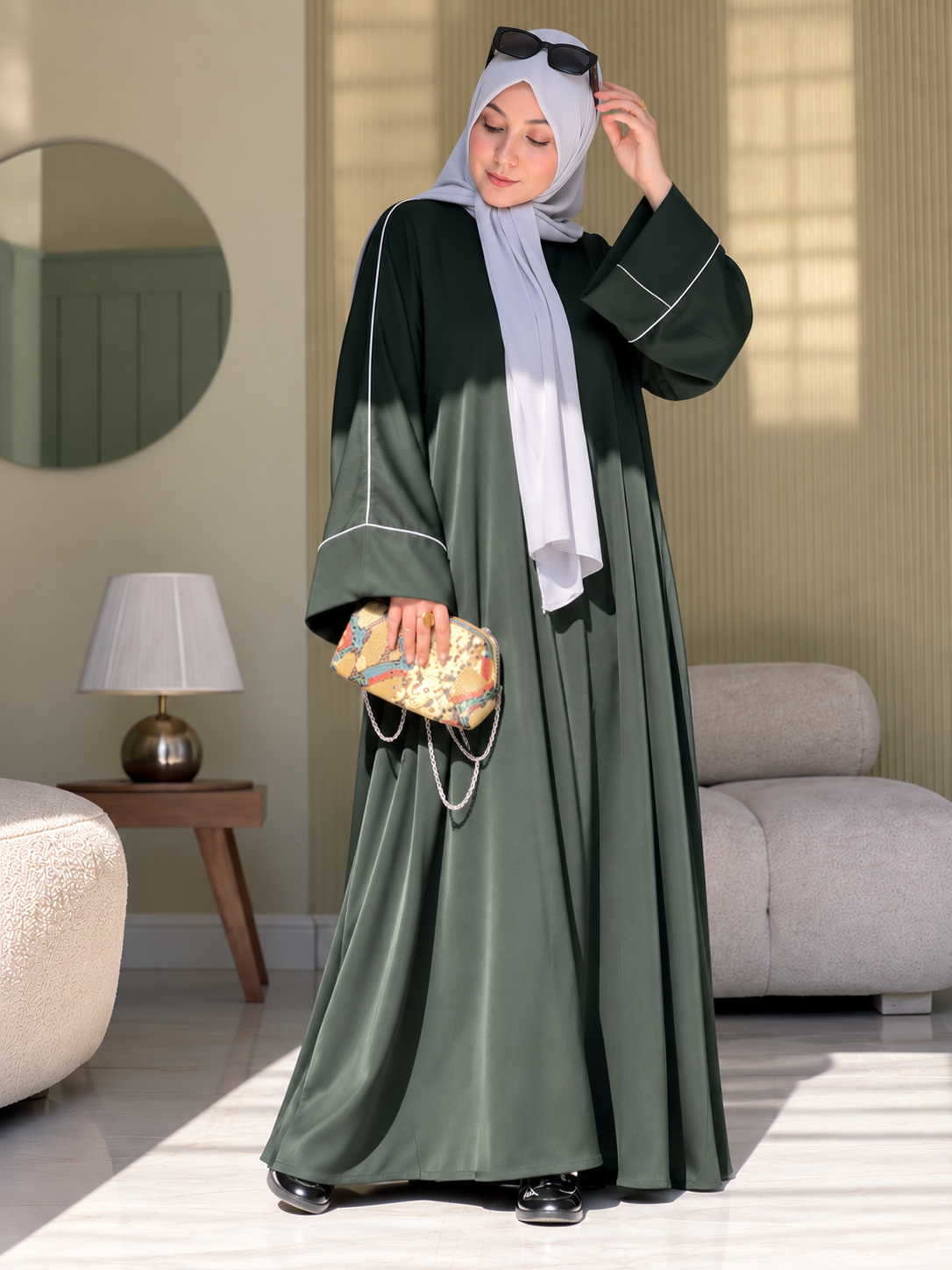 HOORAIN KOREAN ABAYA | PISTA GREEN