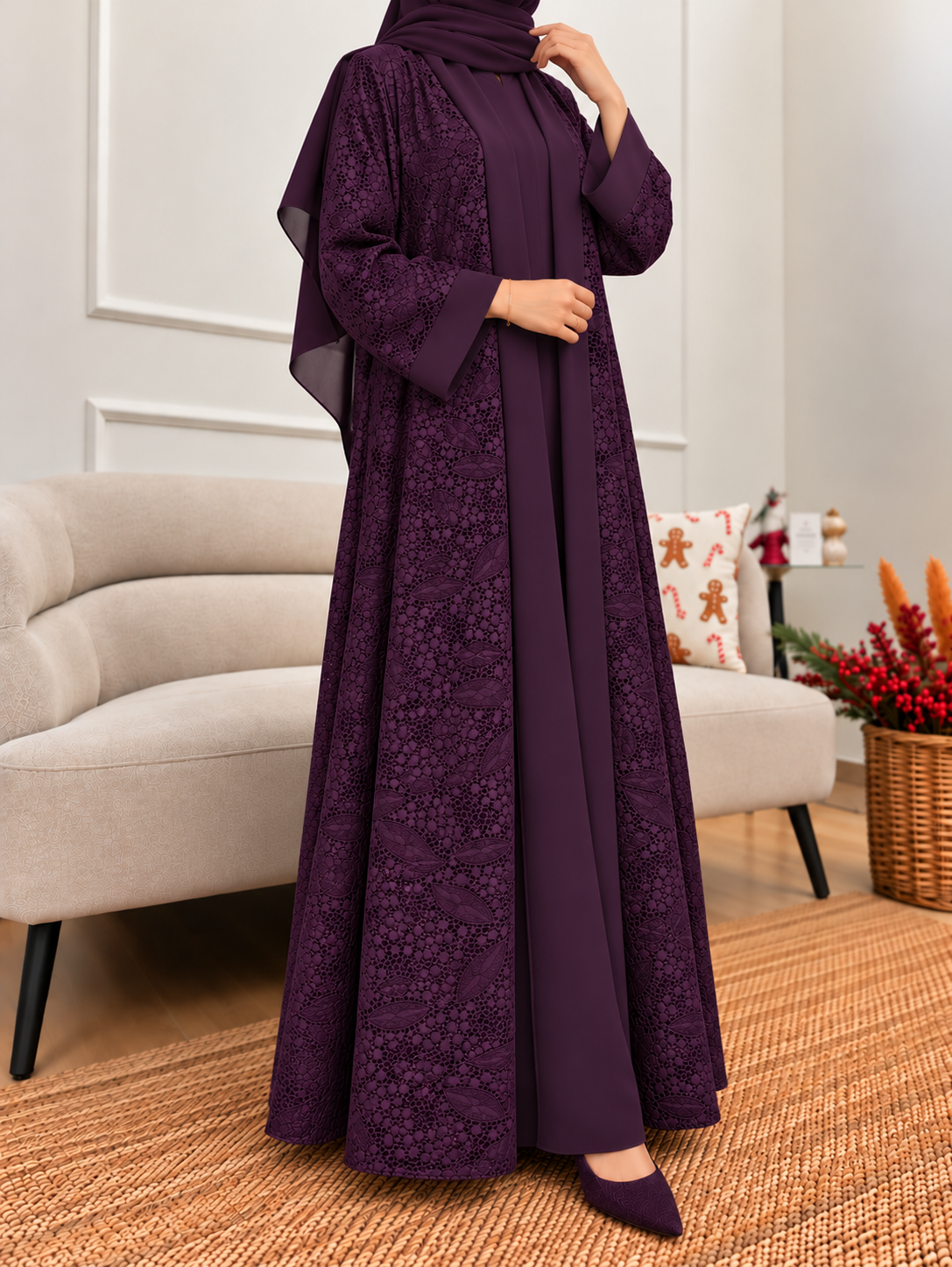 AEMAL DS NET ABAYA | WINE