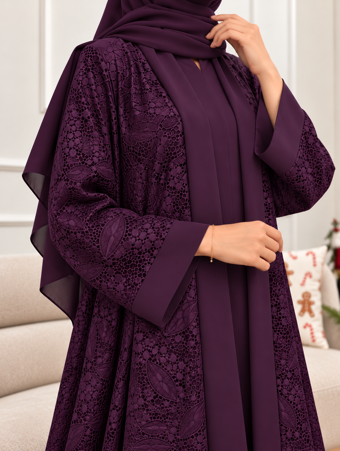 AEMAL DS NET ABAYA | WINE