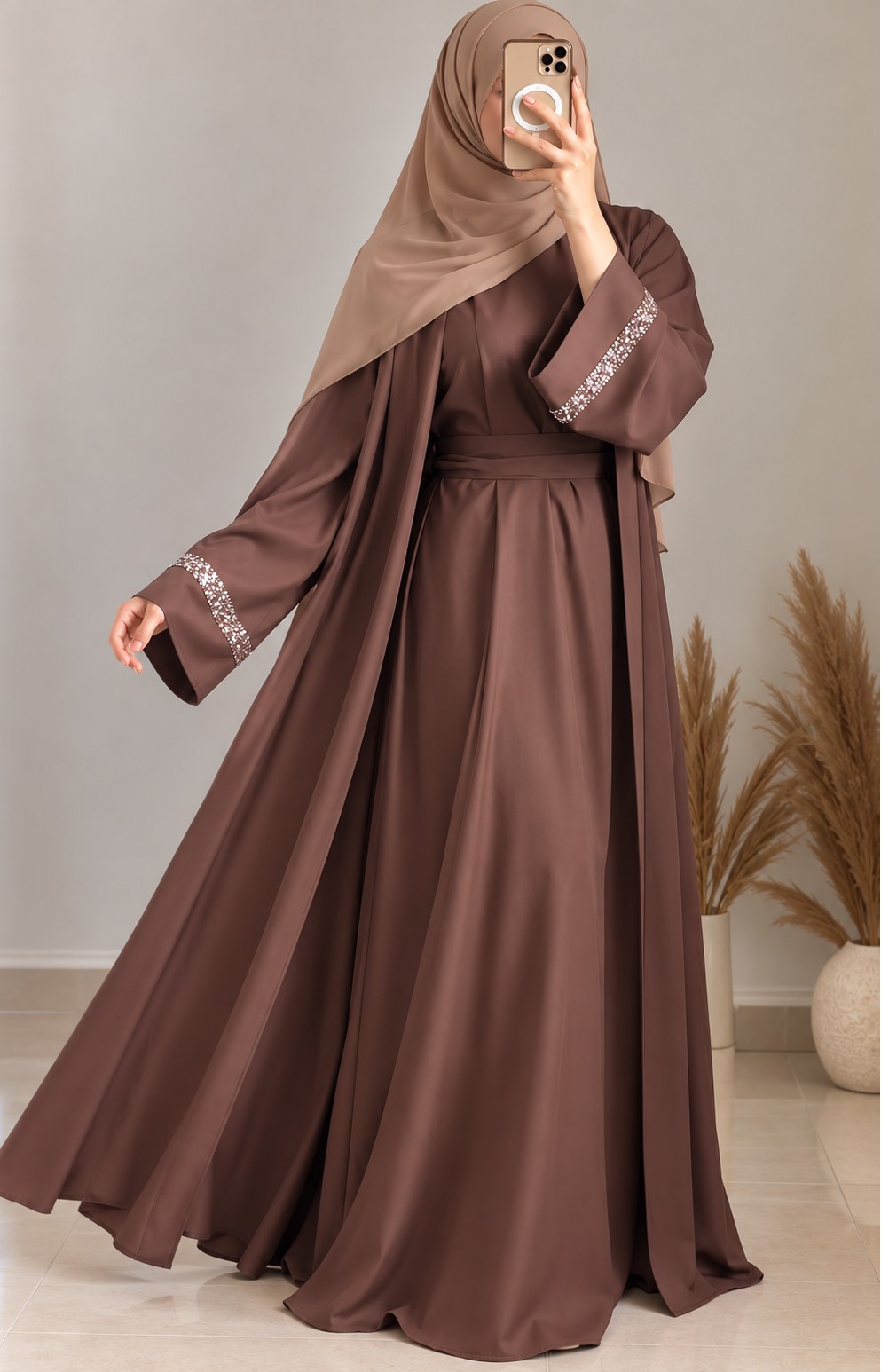 ADAH DOUBLE SHRUG ABAYA |  NEW-COPPER